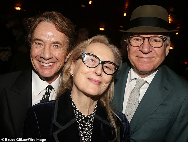 The image appeared to have been taken last year in New York when the trio attended a play together in February 2023 (seen above).