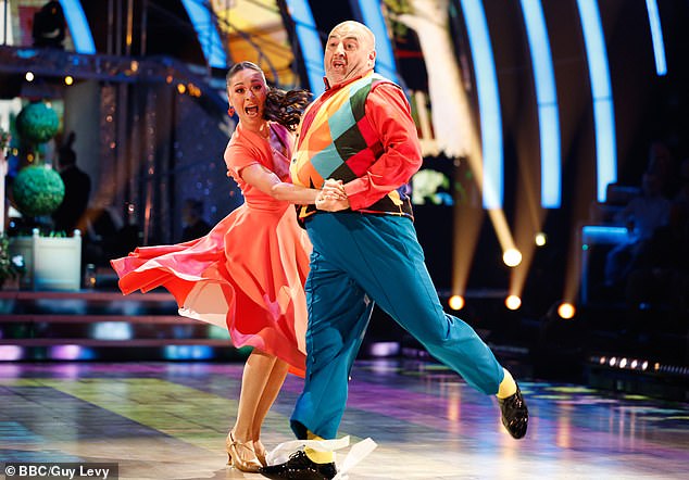 Last night, the couple danced a Quickstep to Electric Light Orchestra's Mr Blue Sky and scored 33 out of 40 points.