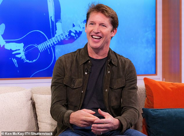 James Blunt said that if the 20th anniversary edition of his debut album went to number one, he would change his name to 'Blunty McBluntface'. Pictured on Good Morning Britain on Wednesday