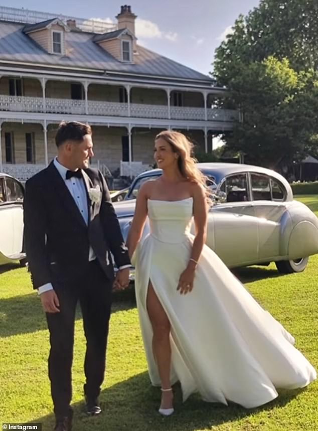 The couple tied the knot in a romantic wedding ceremony in the New South Wales south coast countryside.