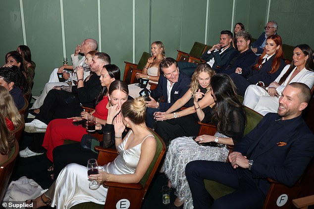 Inside, the lavish event featured an extravagant buffet where guests enjoyed a variety of gourmet bites, including seafood, skewers and artisanal bread spreads.