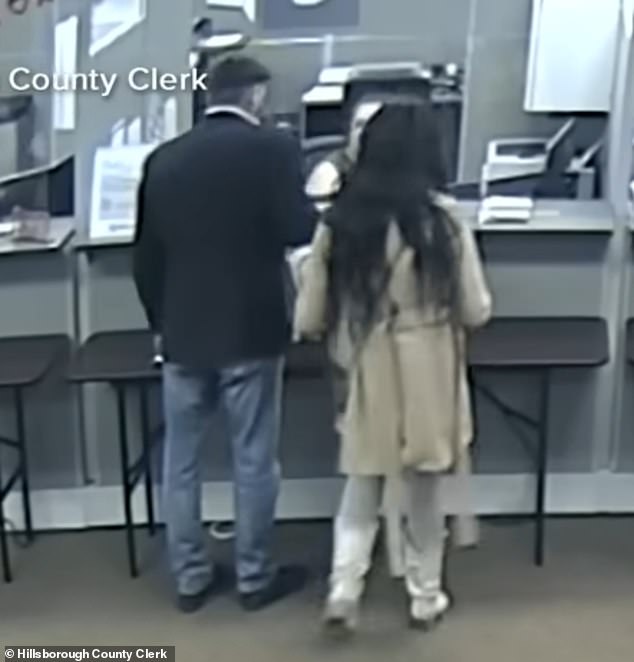 Security footage taken at the Hillsborough County Clerk's Office shows Cherry and Rodriguez visiting the facility on several occasions.