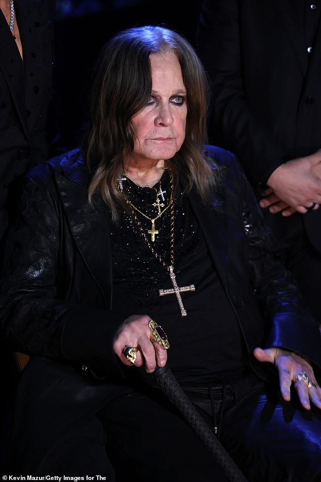 The British rocker watched as Black talked about loving Ozzy and Black Sabbath.