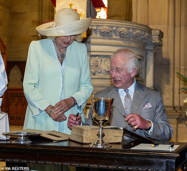 King Charles and Camilla yesterday took on their first full day of engagements on their five-day tour of Australia.