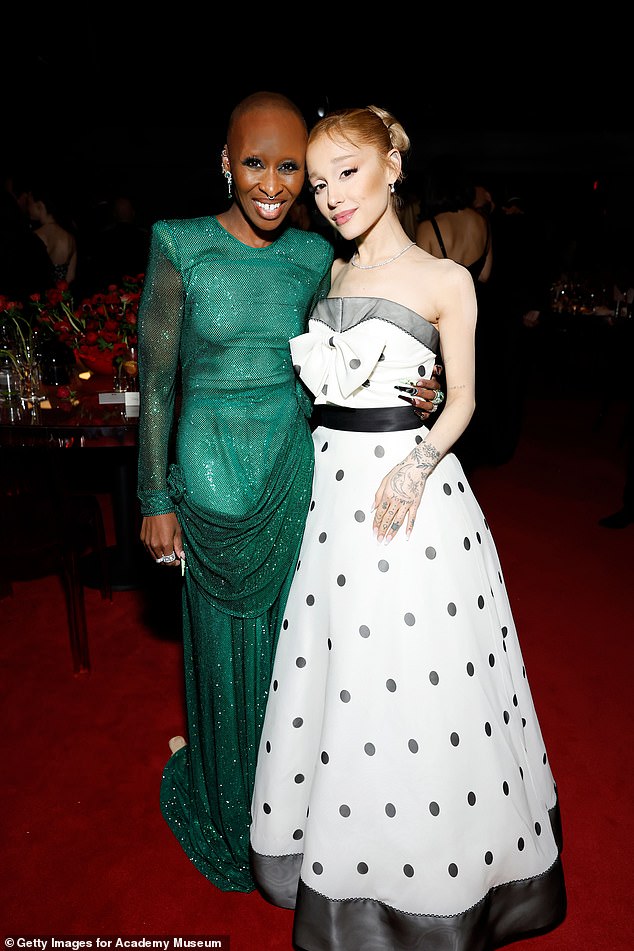 1729421298 417 Cynthia Erivo gets a hug from Ariana Grande as the