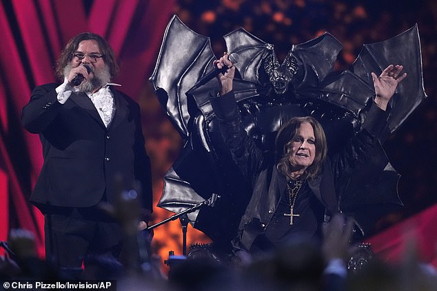 Introducing Ozzy in front of a star-studded audience on Saturday night, Black admitted that listening to his music as a child influenced his own musical direction with Tenacious D.