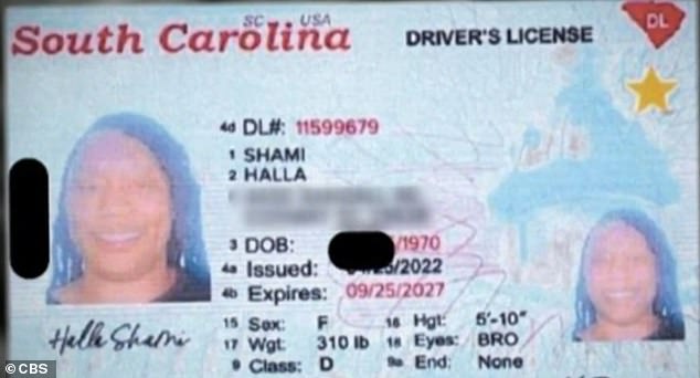 The same photo of the woman was used on a fake driver's license to sell the property under the noses of its rightful owners.