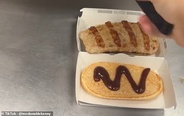 At first glance, the McRib burger is an ambiguously shaped rectangle of meat that, despite the name, contains no bones or any suggestion that it was ever attached to anything.