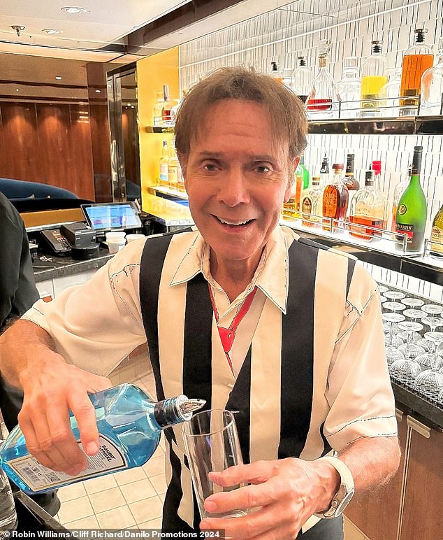 Sir Cliff Richard imagined himself pouring himself a gin in August this year. The pop legend attracted a host of fans when he first made his musical debut in 1958.