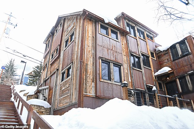 A house is seen in the snow in Park City during the 2024 Sundance Film Festival on January 21, 2024.