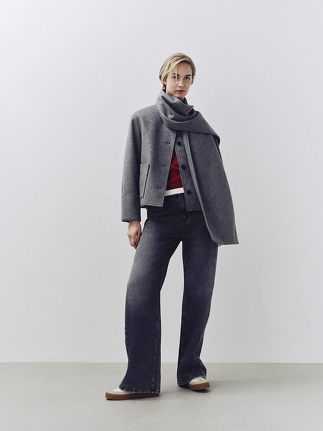 John Lewis's gray wool scarf jacket (crew neck with an attached swagger scarf in the same fabric) looks fresh and smart for an extraordinary £69, writes Shane Watson.