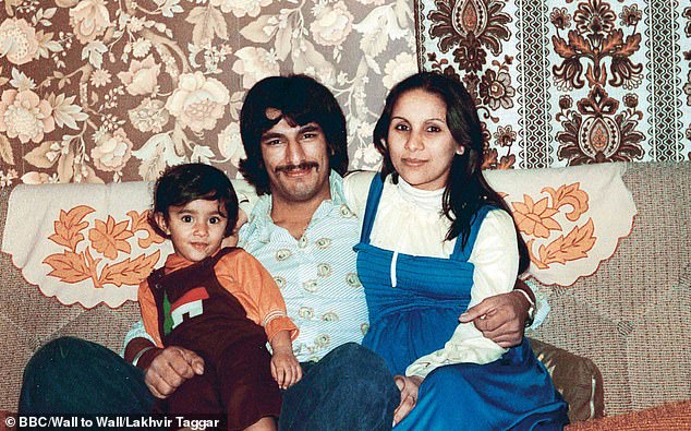 Anita, who was born and raised in Bradford, West Yorkshire, to an Indian-born Hindu father and an Indian-born Sikh mother, revealed how her upbringing had impacted her approach to life (pictured childhood with her parents Balvinder Nazran and Lakhvir Taggar).