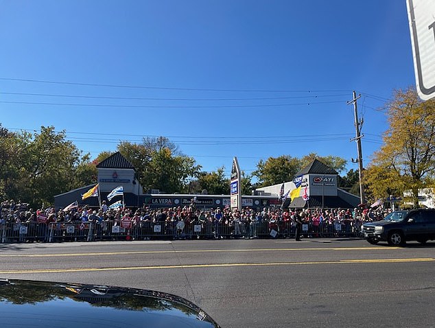 Trump supporters waited hours for his visit to McDonald's