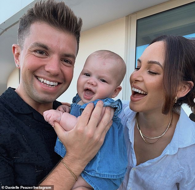 Danielle explained how the singer had contacted her to express his happiness for her after she found love with her partner Sonny and welcomed their daughter Mia (pictured together).