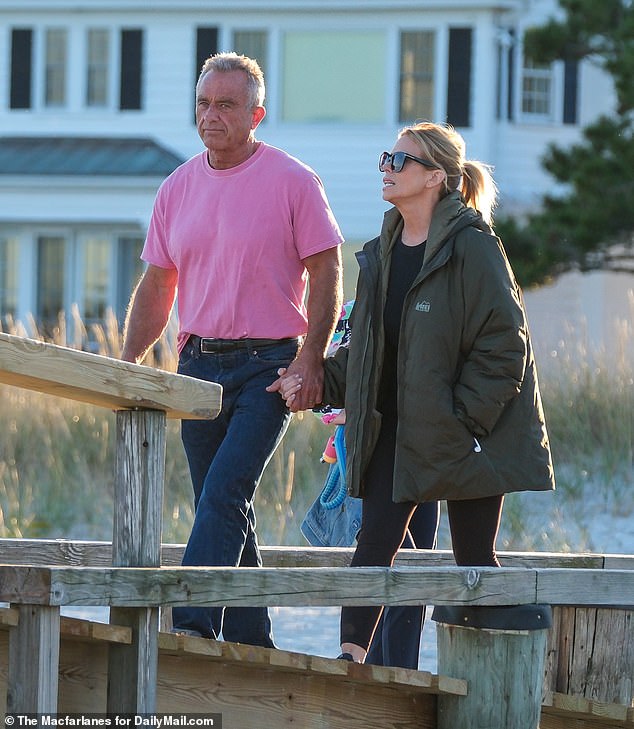 After Kennedy's mother Ethel passed away, the couple were photographed holding hands at the Kennedy Compound in Hyannis Port, in photos obtained exclusively by DailyMail.com.