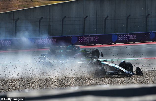 Lewis Hamilton failed to finish the race after crashing during his third lap on Sunday.