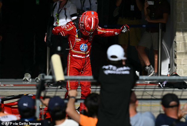 Monegasque driver Leclerc was visibly emotional after his impressive victory in Austin.