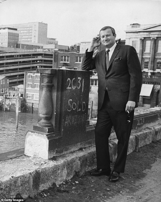 American businessman Robert P McCaulloch, standing on London Bridge as it is dismantled, ready to be transported back to the United States, London, 18 April 1968.