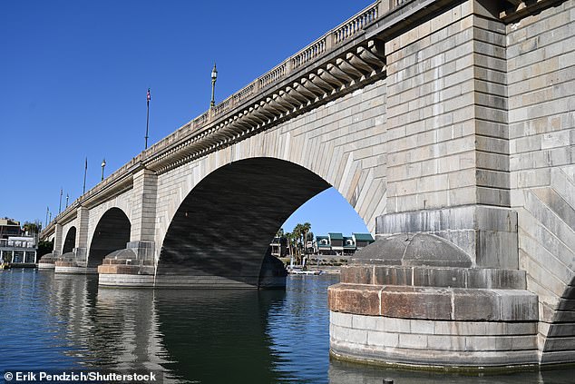 Despite some mistakes where stones were placed upside down or in the wrong order, the finished bridge was the spitting image of the original version in Britain.