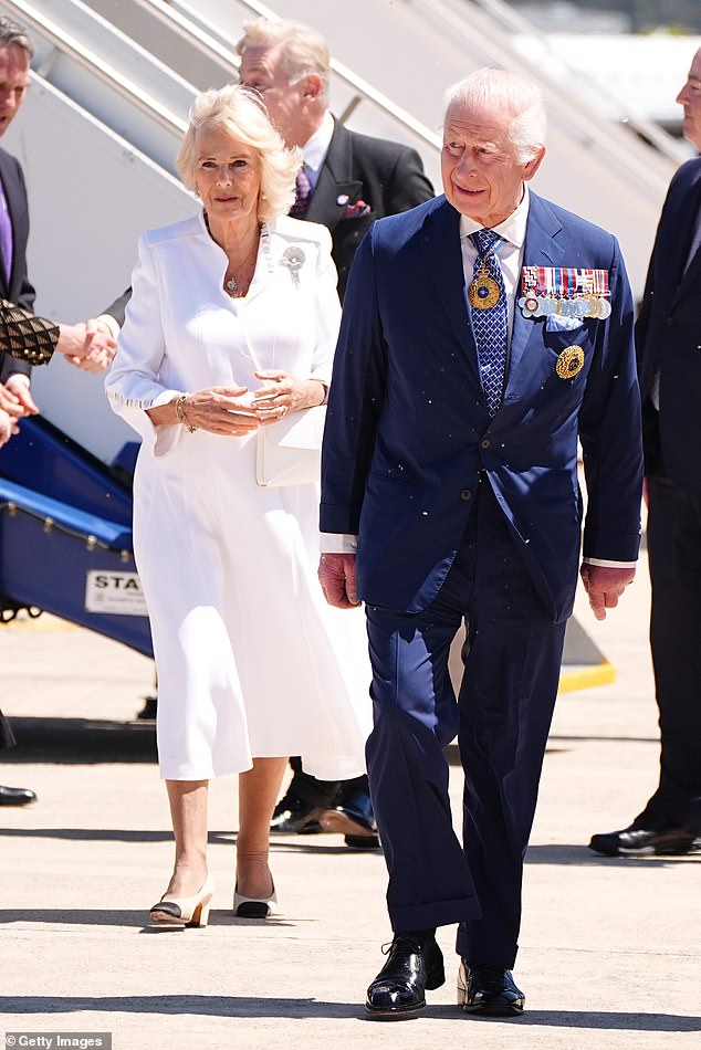 King Charles and Queen Camilla landed in Canberra on Monday to continue their six-day tour of Australia.