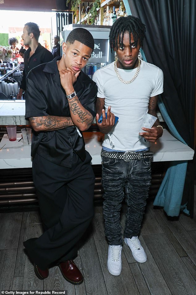 Baby Shark landed him a record deal with Republic Records and he attended the Republic Records BET Awards in June with YK Osiris (left)