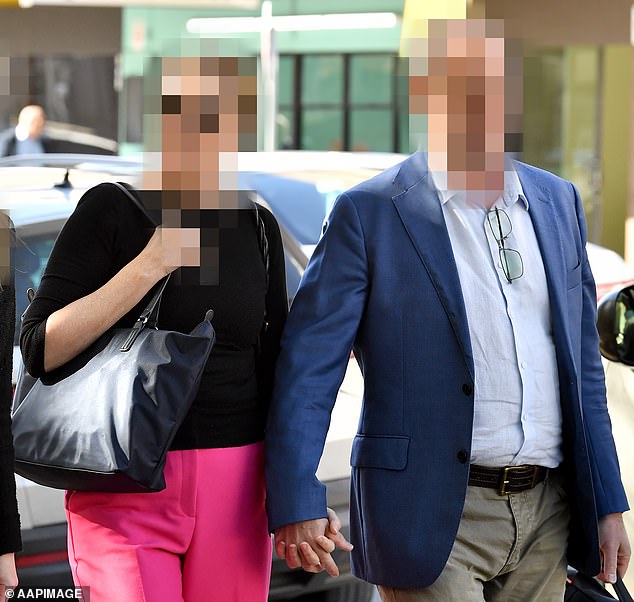 William's adoptive mother in 2021 was named detectives' top person of interest with allegations she hid the boy's body after he died from a 'misadventure' (pictured, William's adoptive parents in September 2023)