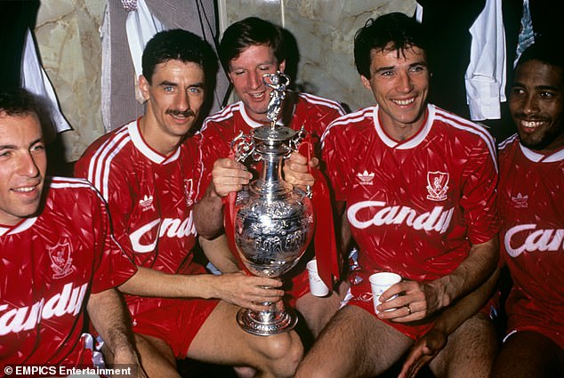 The Liverpool legend (second from right during his playing days) won 25 trophies on Merseyside