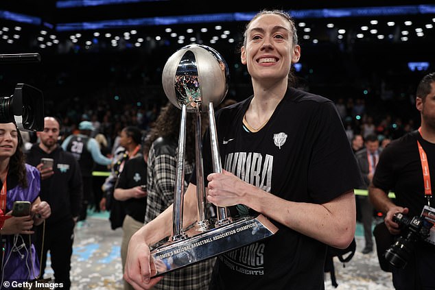 Breanna Stewart (pictured) and Sabrina Ionescu led Liberty to its first championship