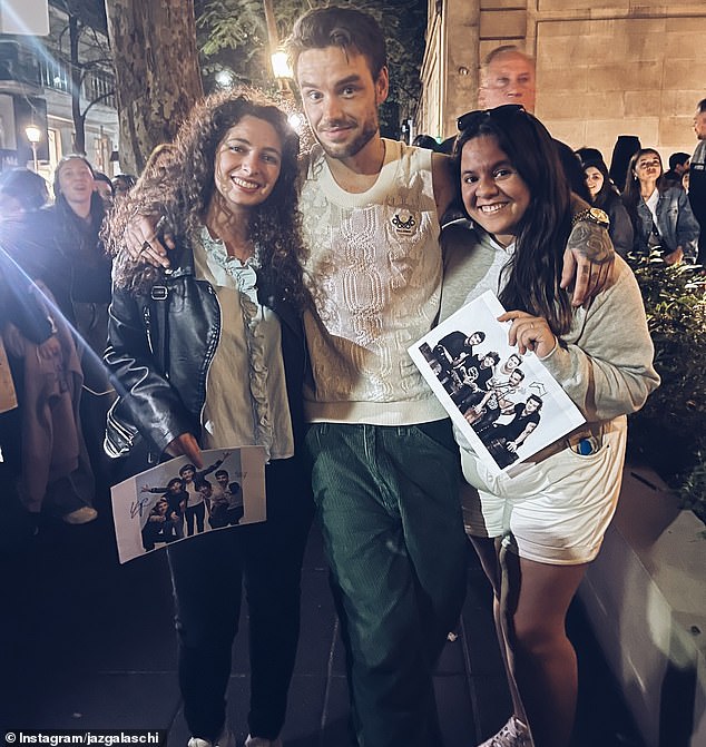 Payne with fans in Argentina in the days before his death