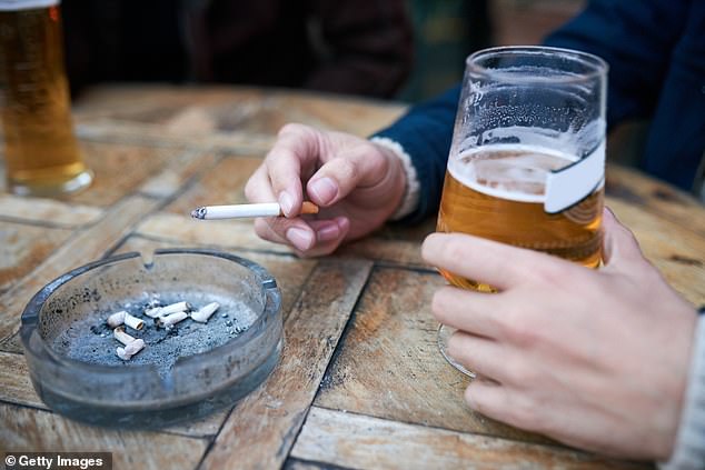 White people in Britain are dying at a higher rate than ethnic minorities due to their drinking and smoking habits (file image)