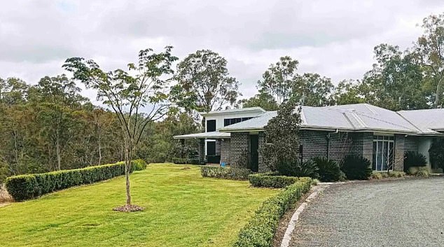 Pictured: The Crawfords' Upper Lockyer home, which appeared on Airbnb in September