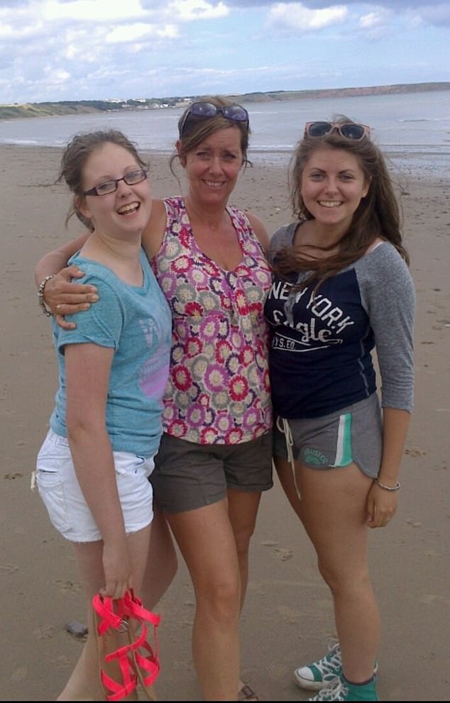 Ellie and Sophie Brown, pictured here with their mother Sarah, took part in a 