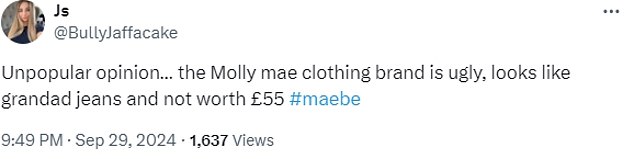 1729527188 376 Molly Maes Maebe fashion line comes under fire after customers reveal