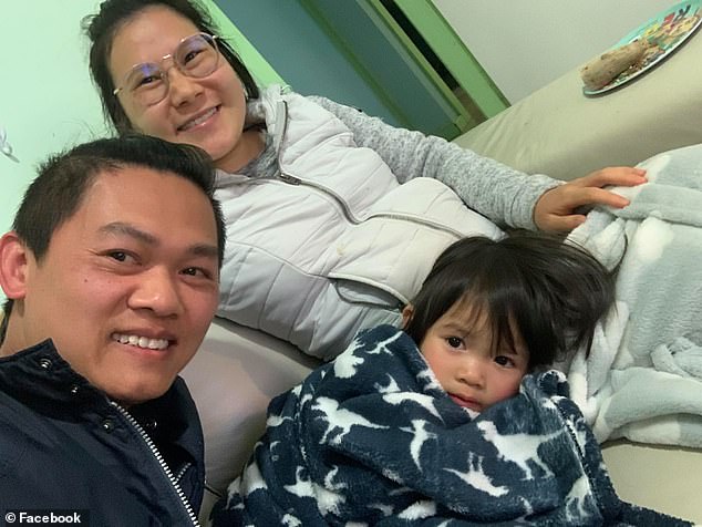 Dihn Nguyen (pictured with his wife and daughter) broke his silence about the tragedy on Monday.