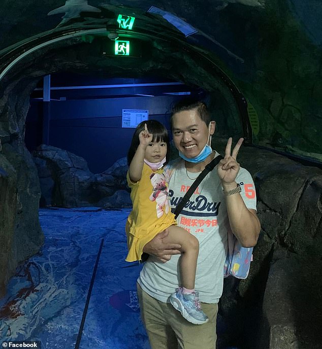 Dinh Nguyen (pictured with his daughter Hazel on a trip to the aquarium) admitted that his wife had 