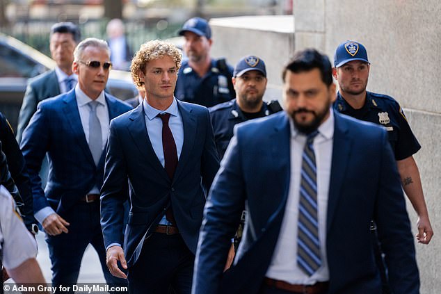 Pictured: Daniel Penny arrives at Manhattan Criminal Court in New York City on October 21.