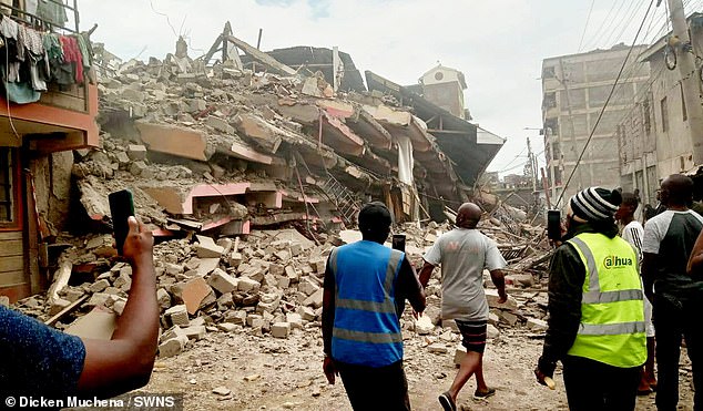 The Kenya Red Cross said several families were likely trapped inside the collapsed building.