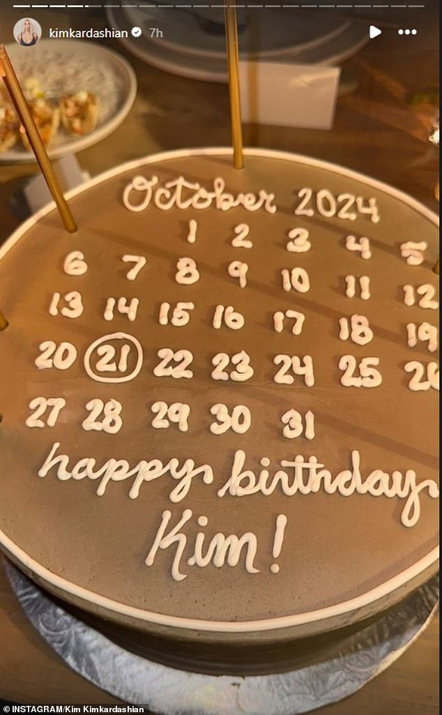 Kim was feeling the love while celebrating her birthday.