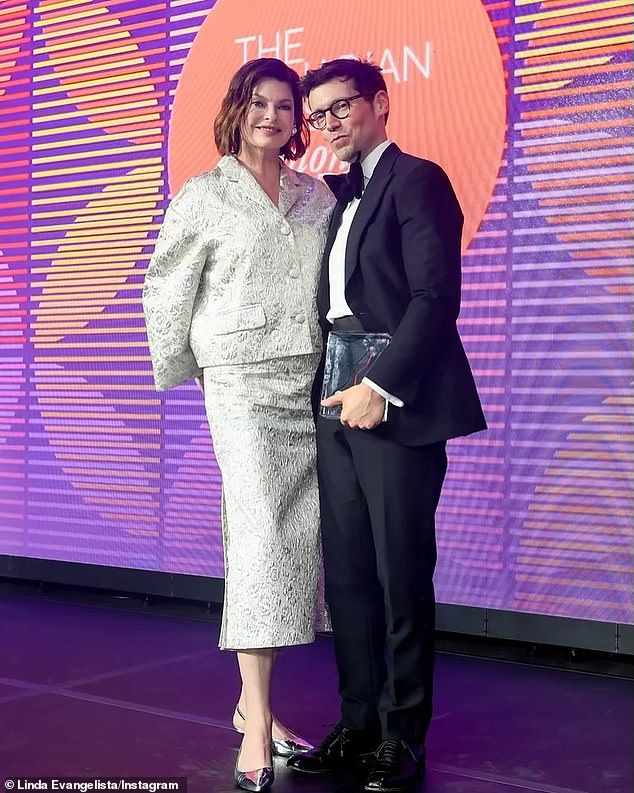 Erdem designer Erdem Moralıoğlu (R) presented him with the Vanguard Award