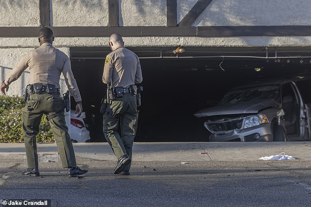 The Ford SUV in which Abouab was traveling was pushed into a parking lot by the force of the impact.