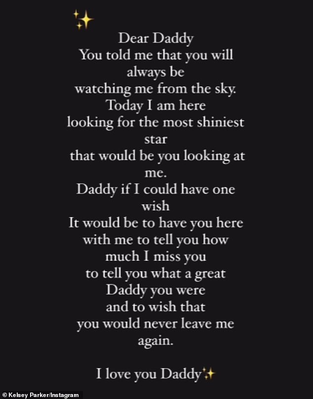 Kelsey, who has children Aurelia and Bodhi with the late The Wanted Singer, reached out to Cheryl and uploaded a touching poem to Instagram, written from the point of view of a child mourning his father.