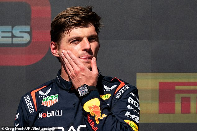 Verstappen (pictured) leads the race to win the drivers' championship at the end of the season.