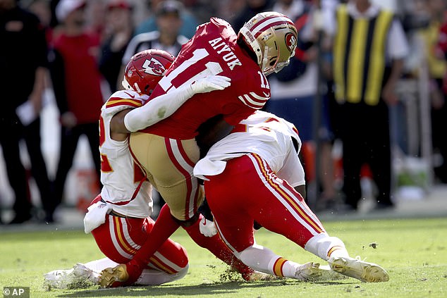 Aiyuk tore his ACL on Sunday in the Super Bowl rematch against the Kansas City Chiefs.