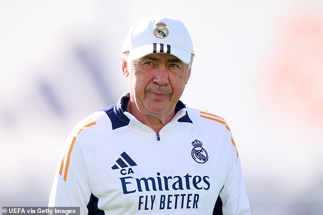 The former midfielder is also a candidate for former club Real Madrid despite Carlo Ancelotti's (pictured) current contract ending in 2026.