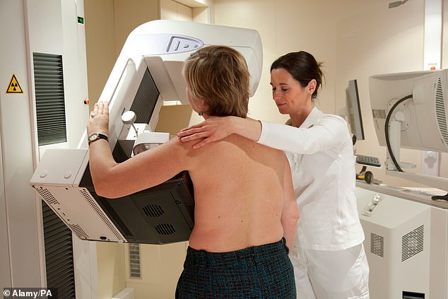 A woman having a mammogram in a clinic. Around 4,900 women in Scotland are diagnosed with breast cancer each year and around 15 per cent have triple negative breast cancer.