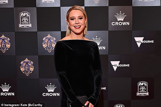 Former AFLW player turned commentator Kate McCarthy (pictured) has slammed league bosses for not supporting Dempsey after she took charge of online abuse.