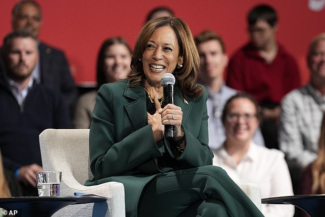 Despite the smiles, Harris admitted she was feeling the pressure of the ongoing campaign.