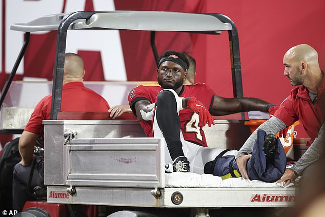 Godwin suffered a dislocated ankle in the final minute of the Bucs' 41-31 loss to the Ravens.