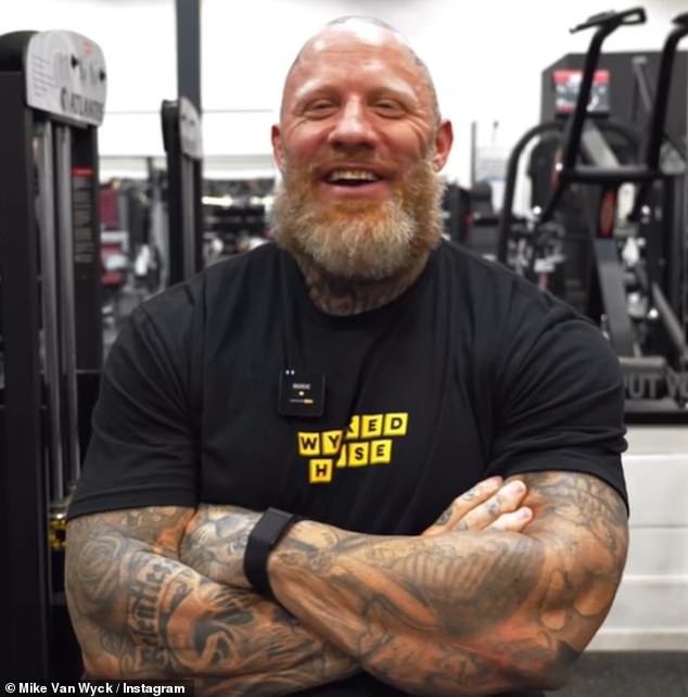 The dispute may have arisen from a video clip Van Wyck (pictured) recently posted questioning the legitimacy of science-based weightlifters, to which Nippard responded.