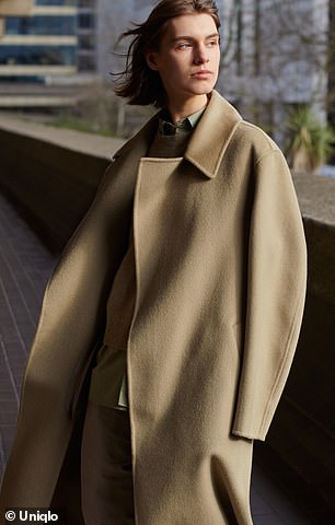 The Uniqlo Wool Double Breasted Coat: C is available in five versatile shades, including camel.